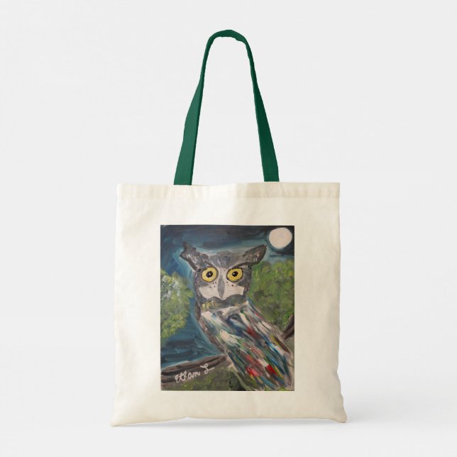 Tote Bag Chouette blanche/Sac fourre-tout de Chouette multi (Dos)