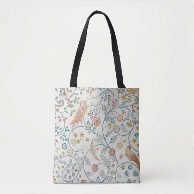 Tote Bag Chouette botanique et baies (Devant)