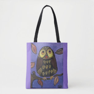 Tote Bag Chouette d'art populaire