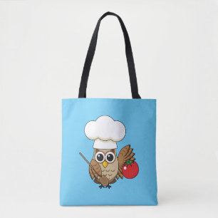 Tote Bag Chouette de cuisine mignonne dessin animé