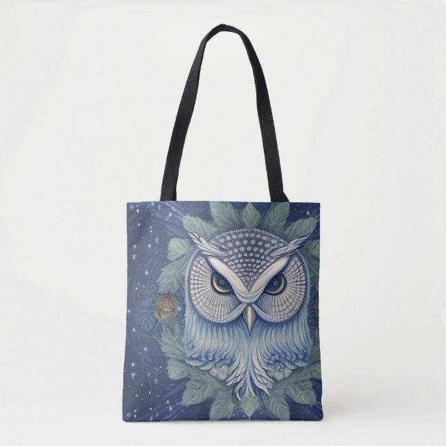 Tote Bag Chouette de forêt d'Imaginaires mystique (Devant)