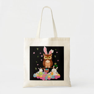 Tote Bag Chouette de lapin apportant des oeufs de Pâques Ch