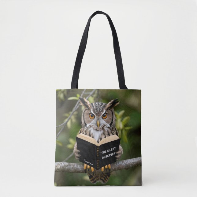 Tote Bag Chouette de lecture (Devant)