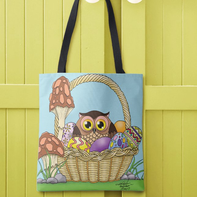 Tote Bag Chouette de Pâques mignonne (Créateur téléchargé)