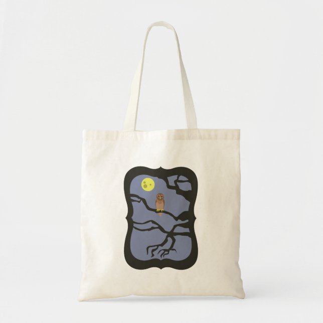 Tote Bag Chouette d'Halloween éffrayante (Devant)