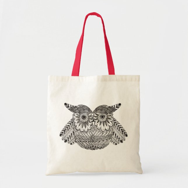 Tote Bag chouette le hiboux (Devant)