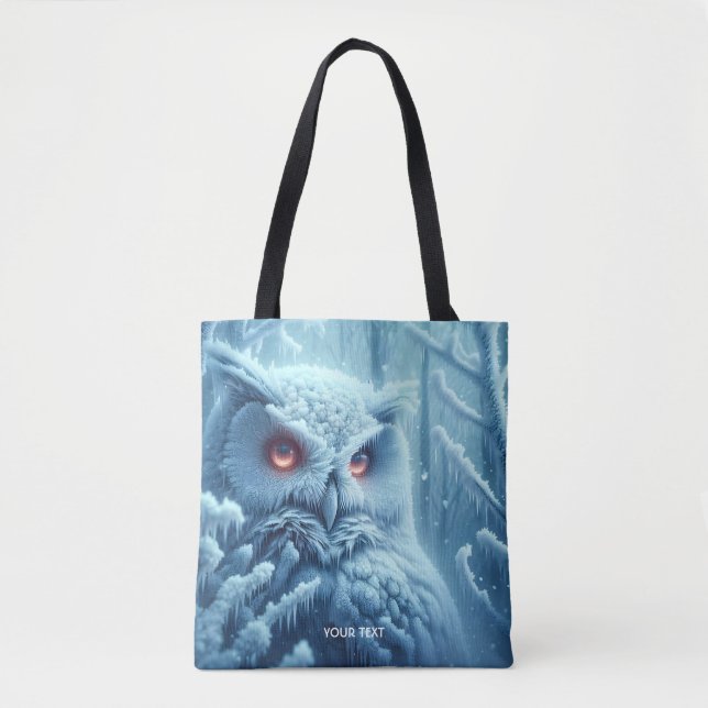 Tote Bag Chouette mûre Imaginaire hiver neige (Devant)
