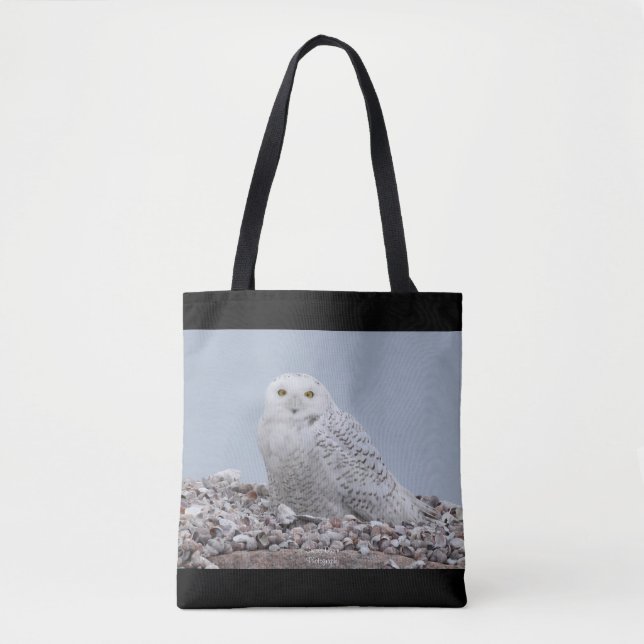 Tote Bag Chouette neige sur les coquilles Fourre-tout (Devant)