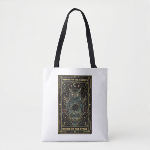 Tote Bag Chouette Oracle Cosmique • Céleste Mystique