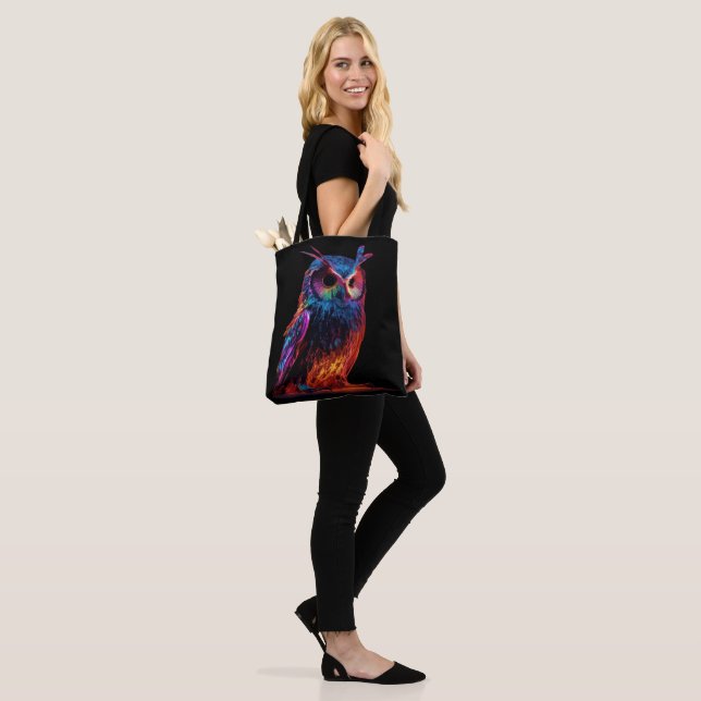Tote Bag Chouette rayonnante (Sur le modèle)