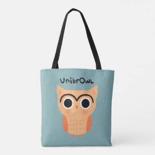 Tote Bag Chouette unibrow UnibrOwl   Chouette mignonne