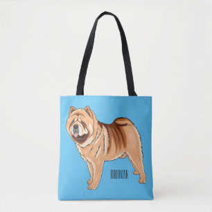 Tote Bag Chow Chow dog cartoon