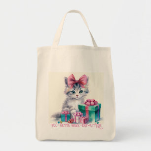 Tote Bag Christmas Cat