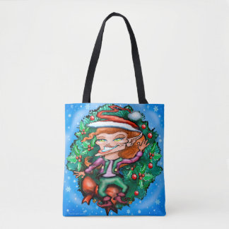 Tote Bag Christmas Elf