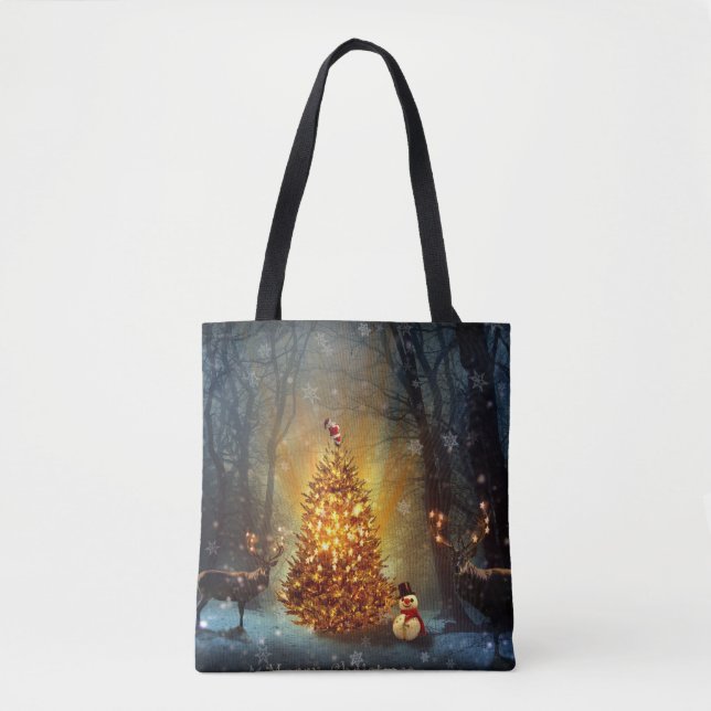 Tote Bag Christmas Forest. (Devant)