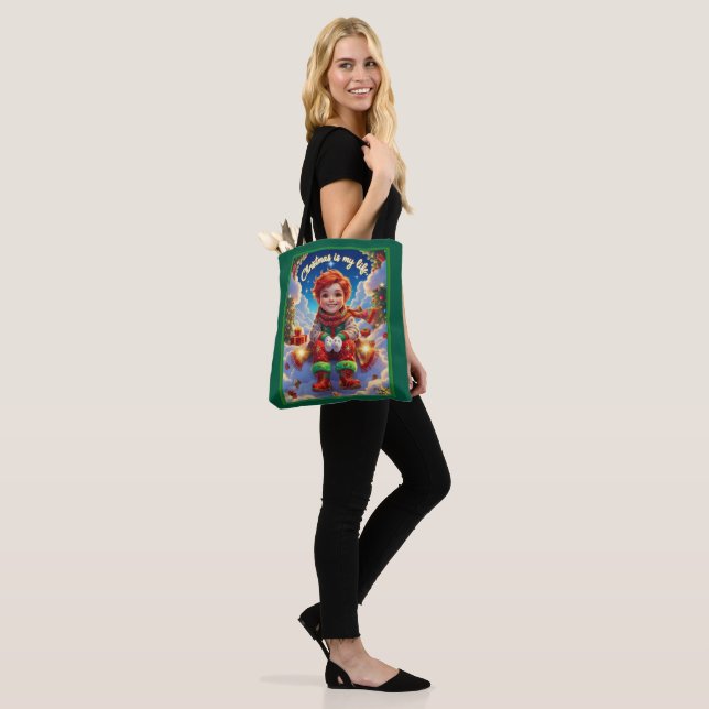 Tote Bag Christmas is my life (Sur le modèle)