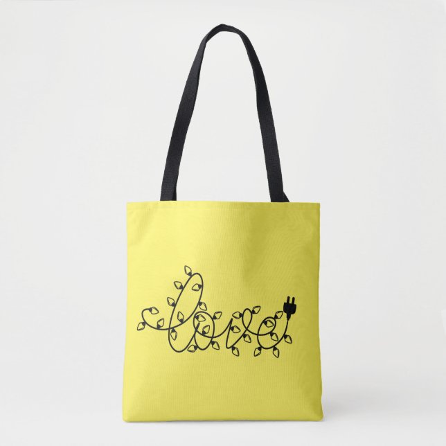 Tote Bag Christmas Lights Love Text-45871 (Devant)