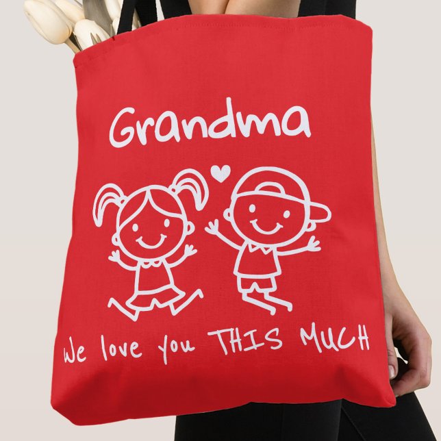 Tote Bag Christmas Love You Grandma Fun Graphic Gift (Créateur téléchargé)