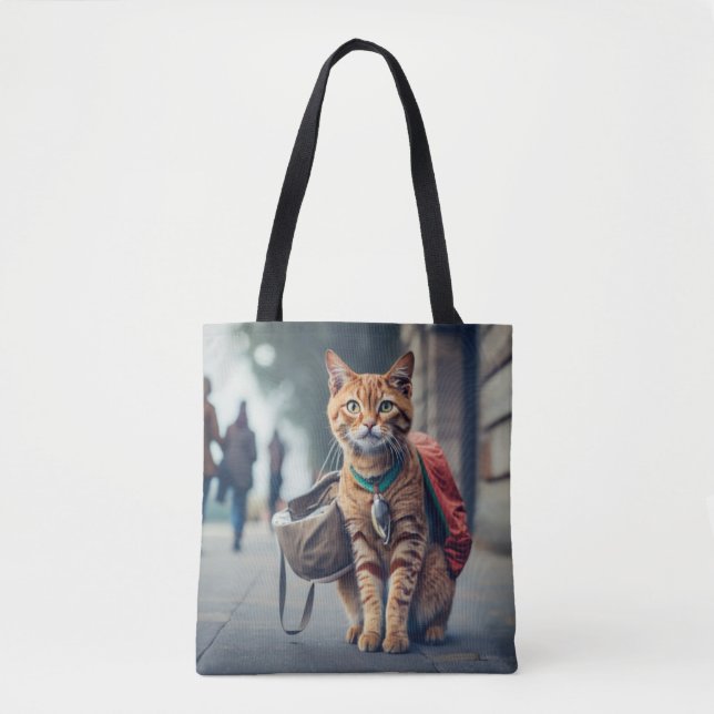 Tote Bag Christmas Miracle: Give a Stray Cat a Forever Home (Devant)