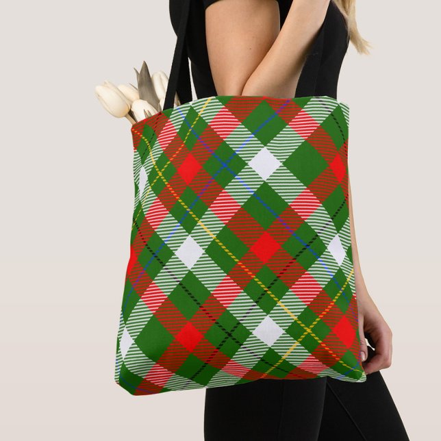 Tote Bag Christmas Red Green White Flannel Plaid Design  (Créateur téléchargé)