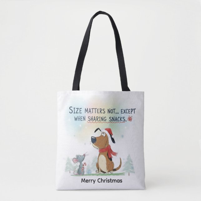 Tote Bag Christmas santa animal dog  (Devant)