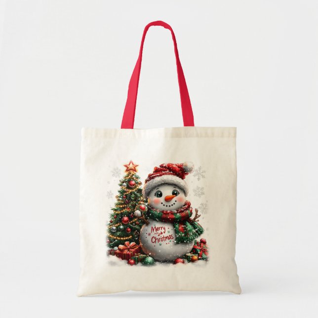 Tote Bag Christmas Snowman (Devant)