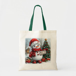 Tote Bag Christmas Snowman