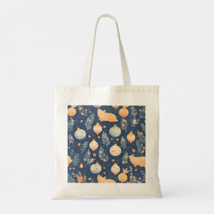 Tote Bag Christmas Wonderland avec des animaux de bois