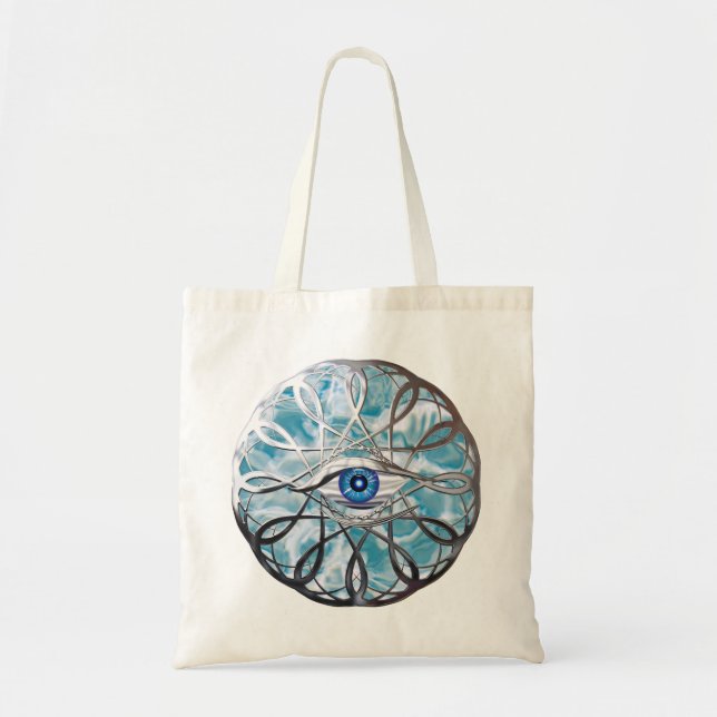 Tote Bag Chrome Mystical Eye Design (Devant)