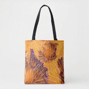 Tote Bag Chrysanthème japonais : Aquarelle incolore