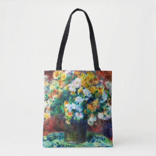 Tote Bag Chrysanthèmes vintage par Pierre-Auguste Renoir