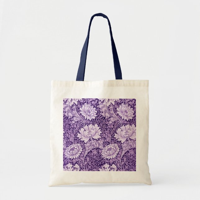 Tote Bag Chrysanthemum Purple, William Morris (Devant)