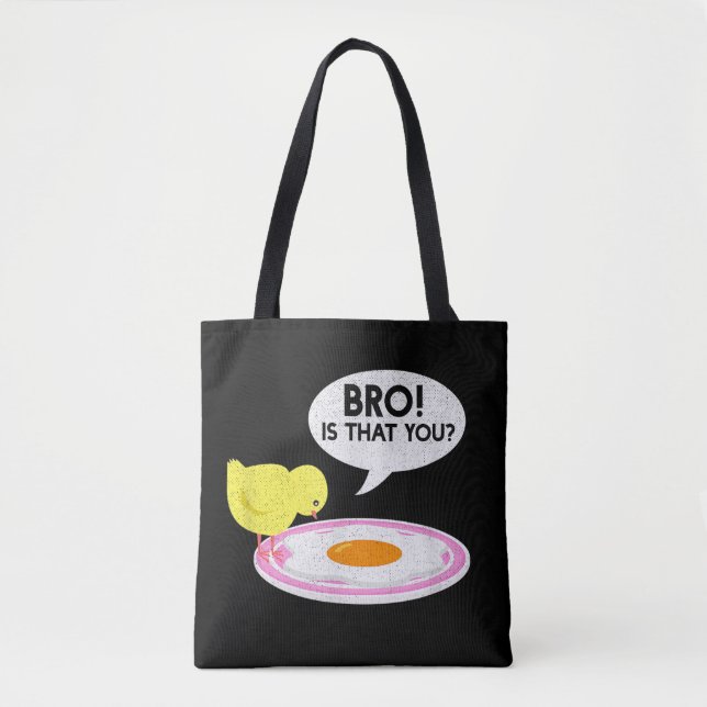 Tote Bag Chuchoteur de poulet Drôle de frère c'est toi Ferm (Devant)
