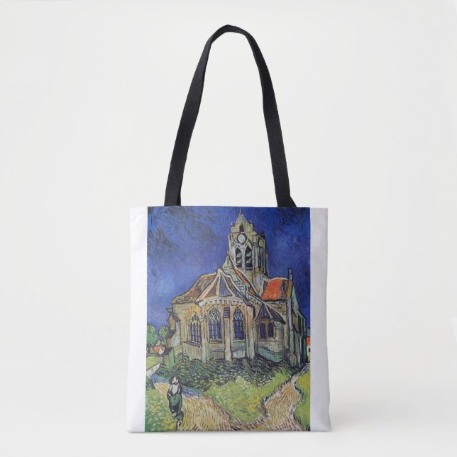 Tote Bag Church at Auvers 1890 par Vincent van Gogh (Devant)