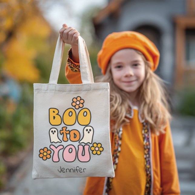 Tote Bag Chut à Vous Halloween Personnalisé (Personalized Halloween Tote Bag)