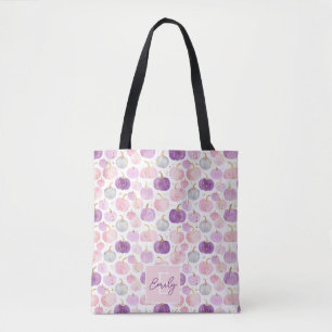 Tote Bag Chute de Citrouille d'aquarelle personnalisée