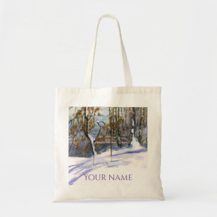 Tote Bag Chute de neige aquarelle peinture