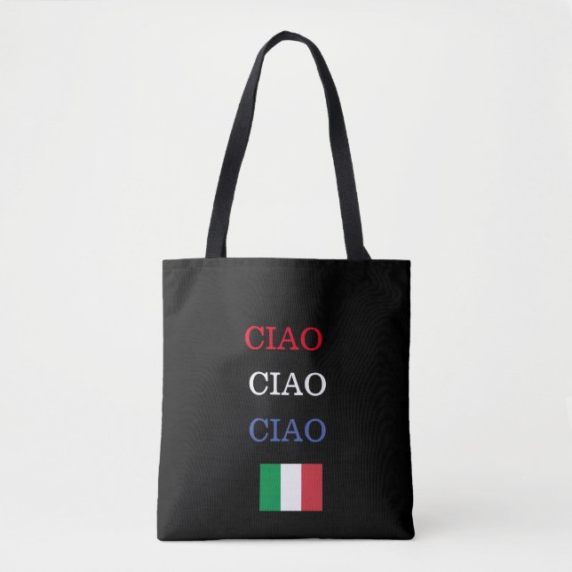 Tote Bag CIAO Italie - Noir (Devant)