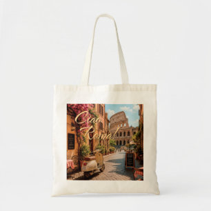 Tote Bag Ciao Roma Vintage  Colisée Esthétique 