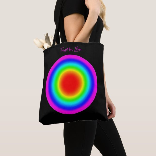 Tote Bag Cible de l'amour – Art de la fierté  (De près)