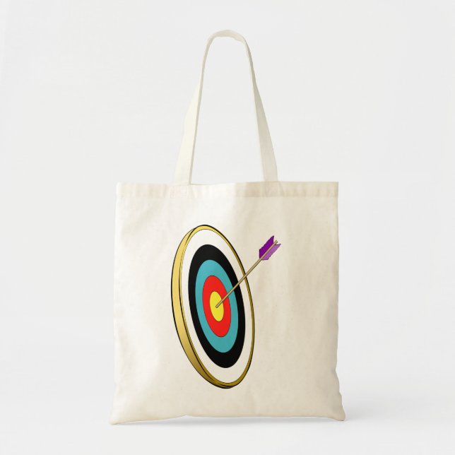 Tote Bag Cible de tir à l'arc en bulle avec Centre de tir à (Devant)