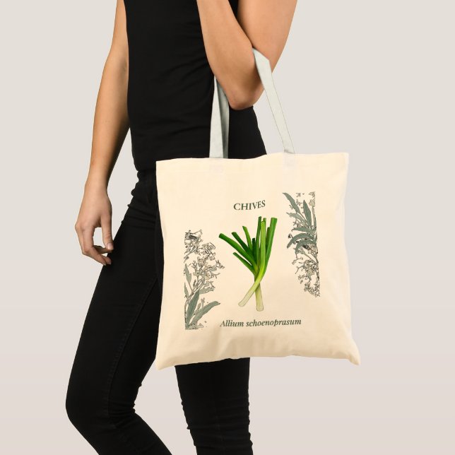 Tote Bag Ciboulette — Allium schoenoprasum (Devant (produit))