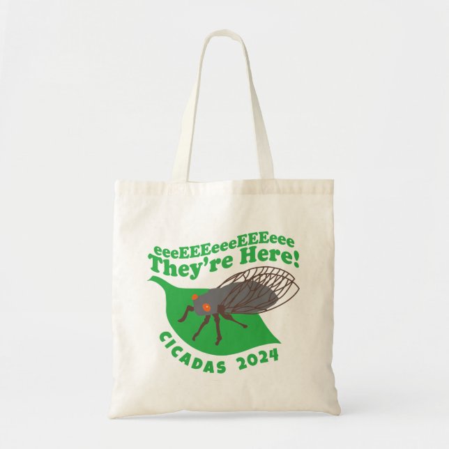 Tote Bag Cicadas 2024 Ils sont ici (Devant)