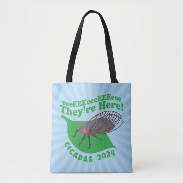 Tote Bag Cicadas 2024 Ils sont ici (Devant)