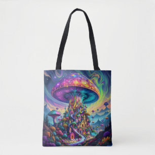 Tote Bag Ciel arc-en-ciel de champignons Imaginaires
