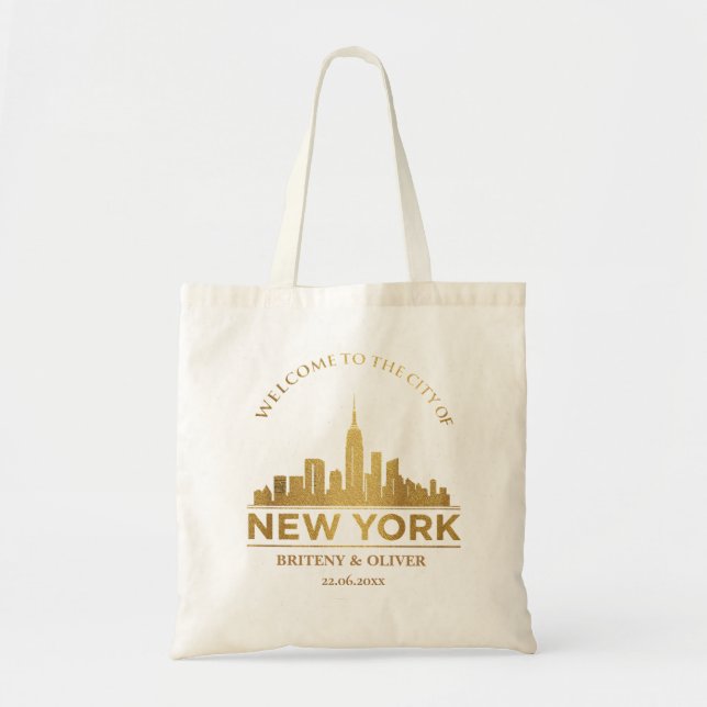 Tote Bag Ciel de New York destination Mariage   (Devant)