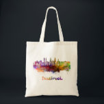 Tote Bag Ciel d'Innsbruck en aquarelle<br><div class="desc">Ciel d'Innsbruck en aquarelle avec plan de coupe</div>