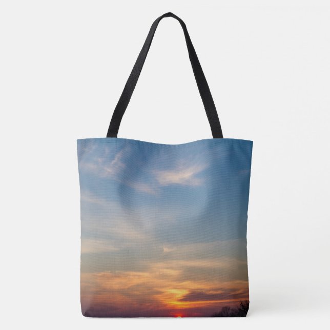 Tote Bag Ciel du soleil d'hiver (Dos)