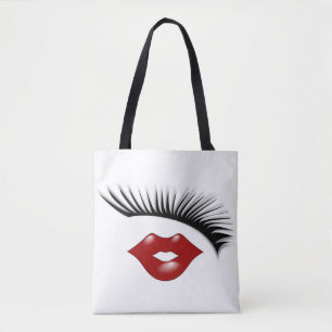 Tote Bag Cils et concepteur chics féminins Artsy de lèvre