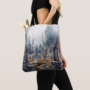 Tote Bag Cimetière déplaisant Graveyard Graves Croisés Hall